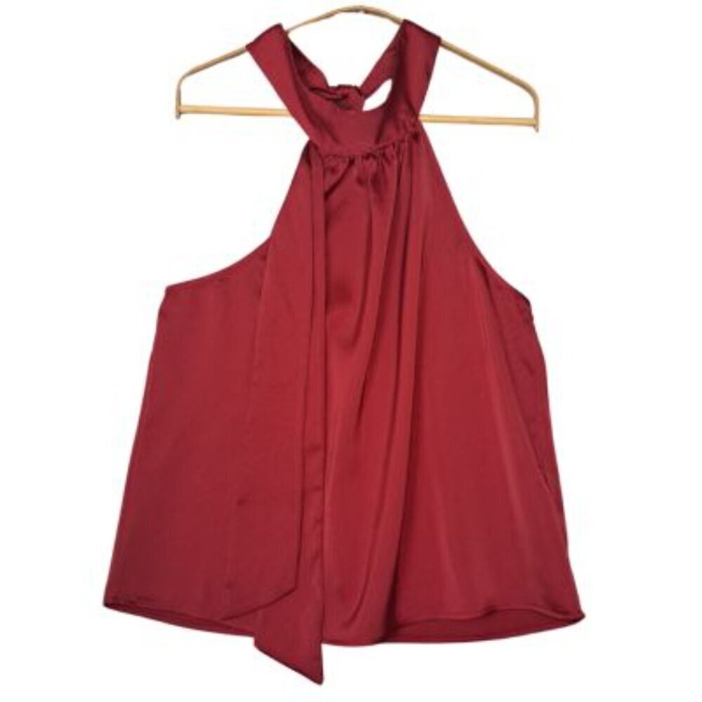 Vintage Rachel Ashwell Shabby Chic Avery Bright Crimson Halter Top - Picture 2 of 8